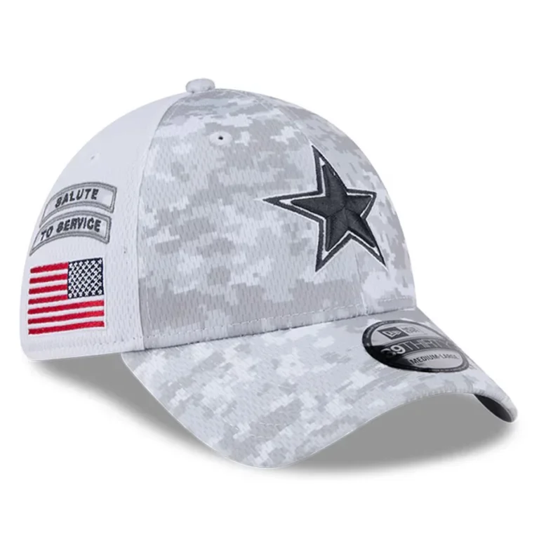 Dallas Cowboys 2024 NFL Salute to Service Club Arctic Camo Cap