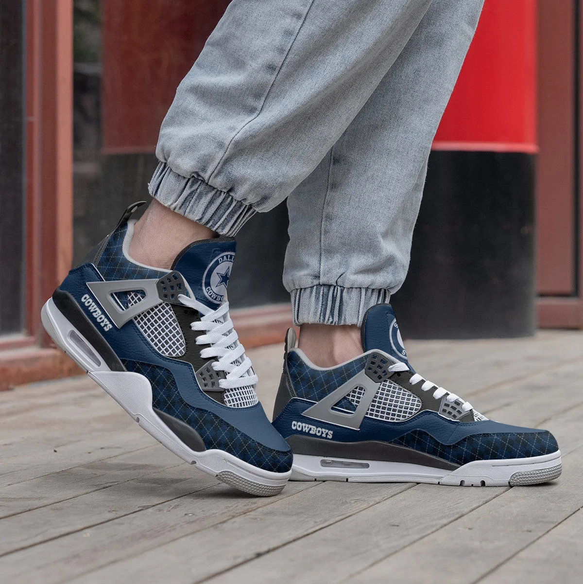 Dallas Cowboys AJ4 Sneakers 10