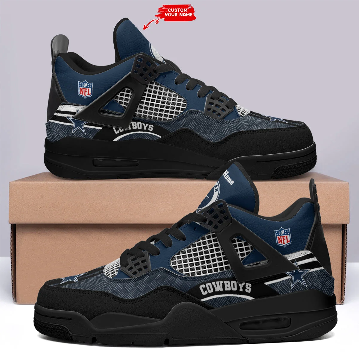 Dallas Cowboys AJ4 Sneakers 12