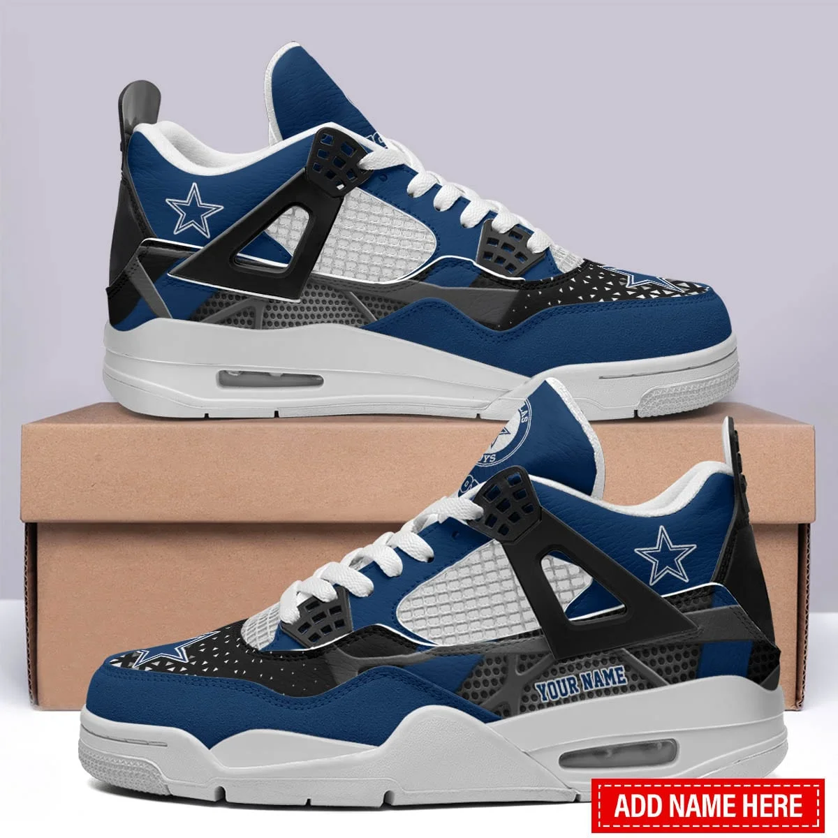 Dallas Cowboys AJ4 Sneakers 16