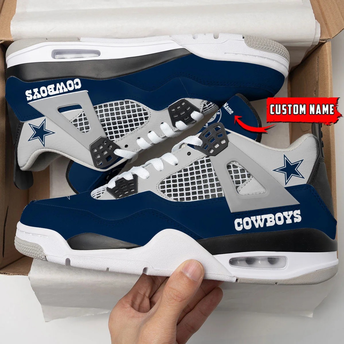 Dallas Cowboys AJ4 Sneakers 18