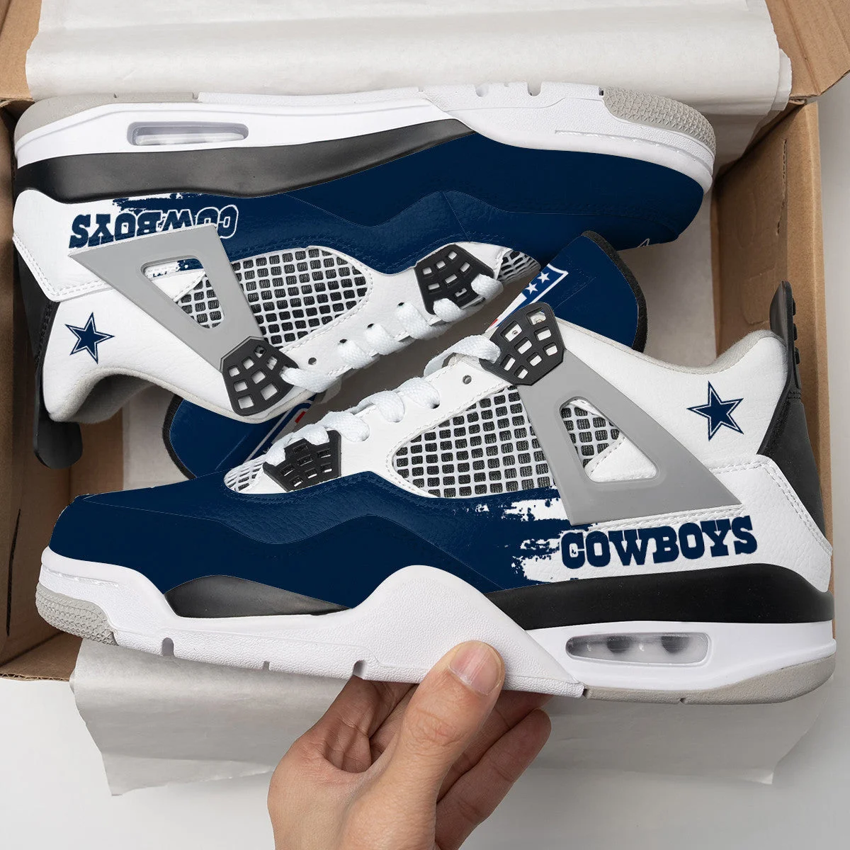 Dallas Cowboys AJ4 Sneakers 20