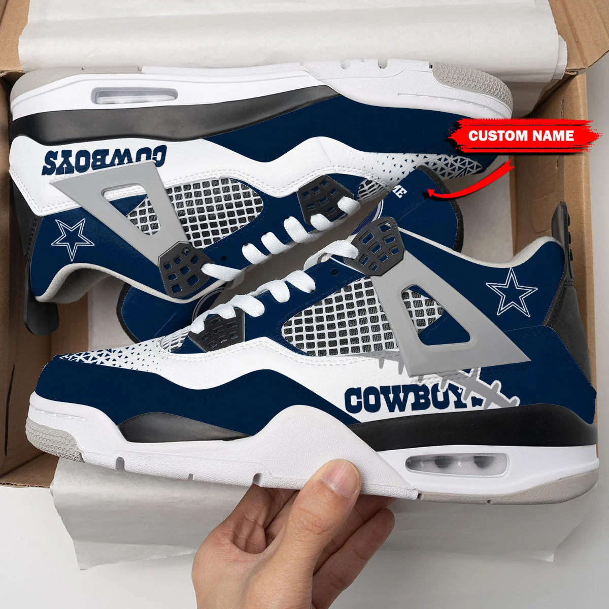 Dallas Cowboys AJ4 Sneakers 21