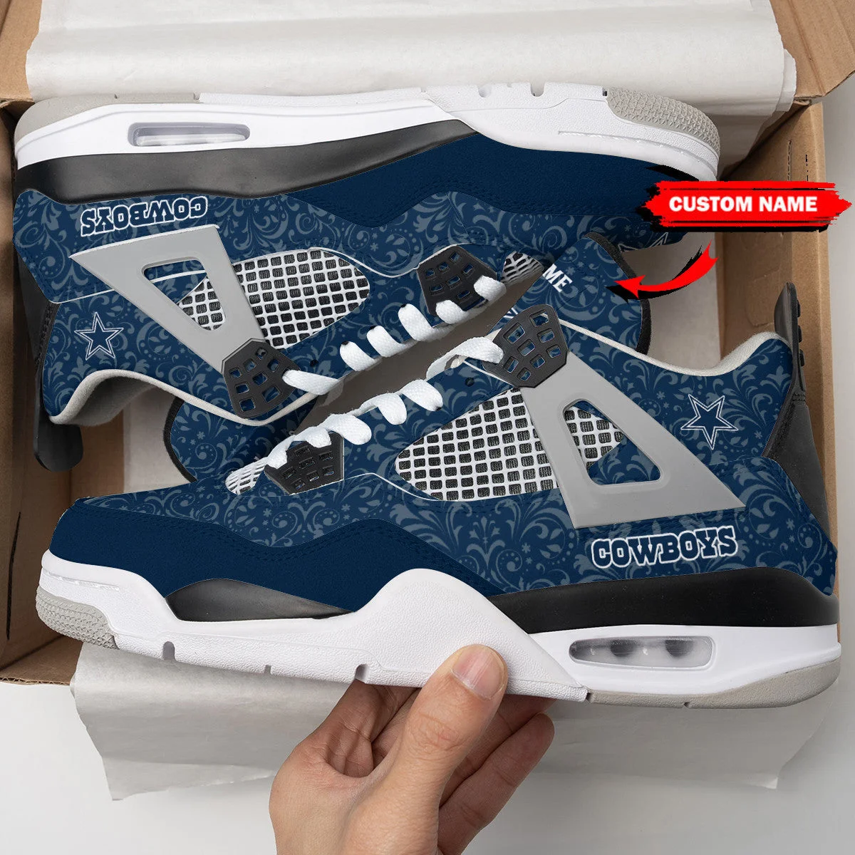 Dallas Cowboys AJ4 Sneakers 25