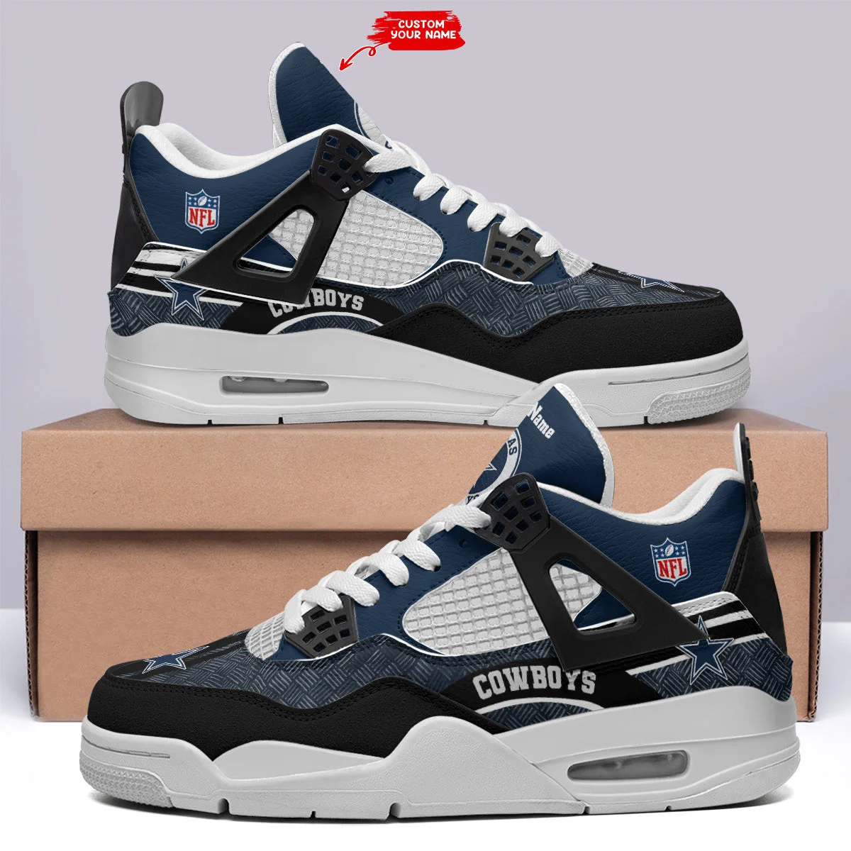 Dallas Cowboys AJ4 Sneakers 4