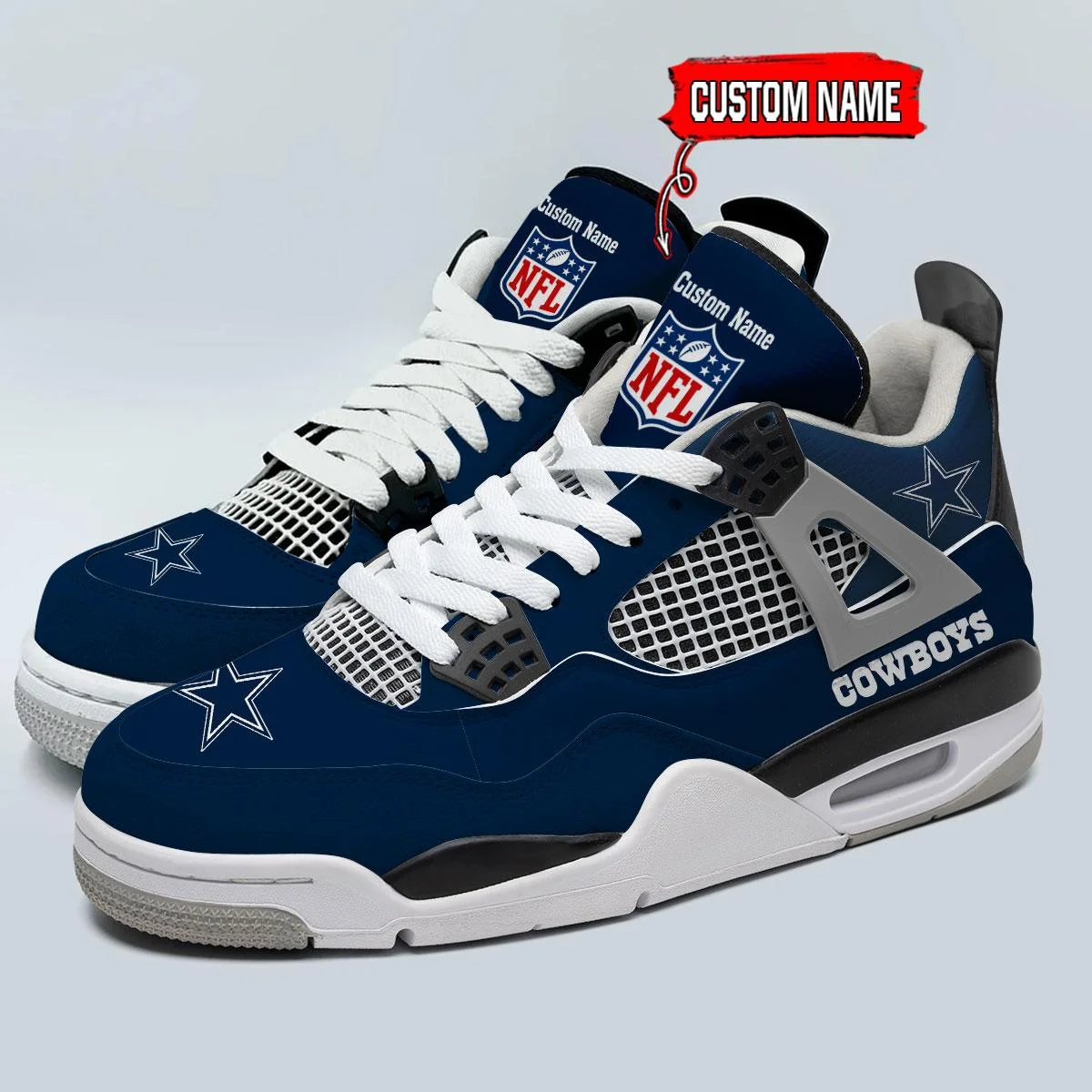 Dallas Cowboys AJ4 Sneakers 9