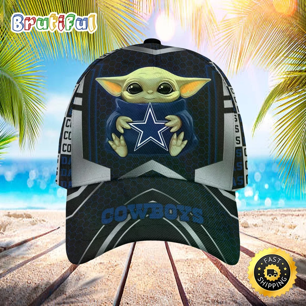 Dallas Cowboys Baby Yoda All Over Print 3D Classic Cap