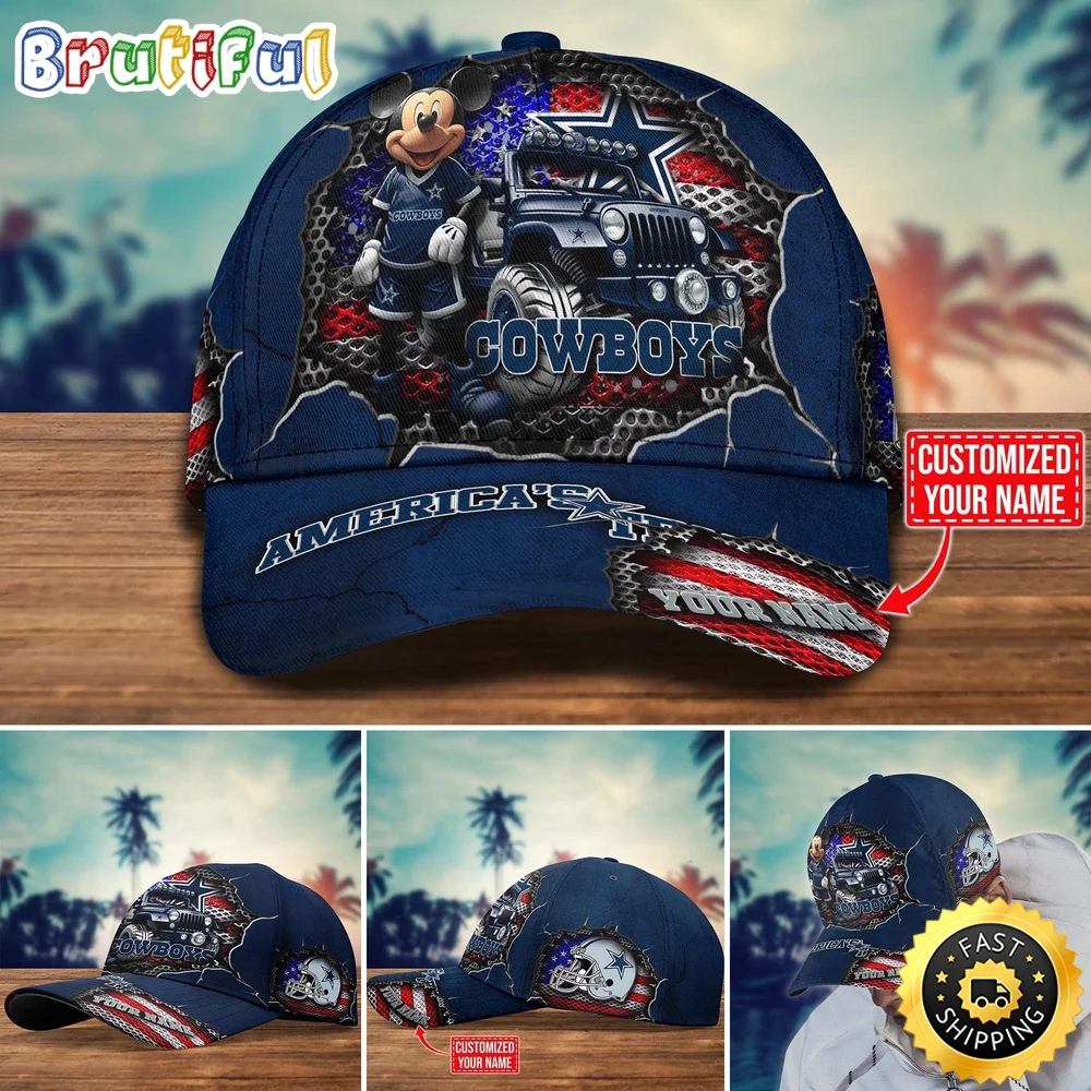 Dallas Cowboys Baseball Cap Mickey Mouse Customize Cap