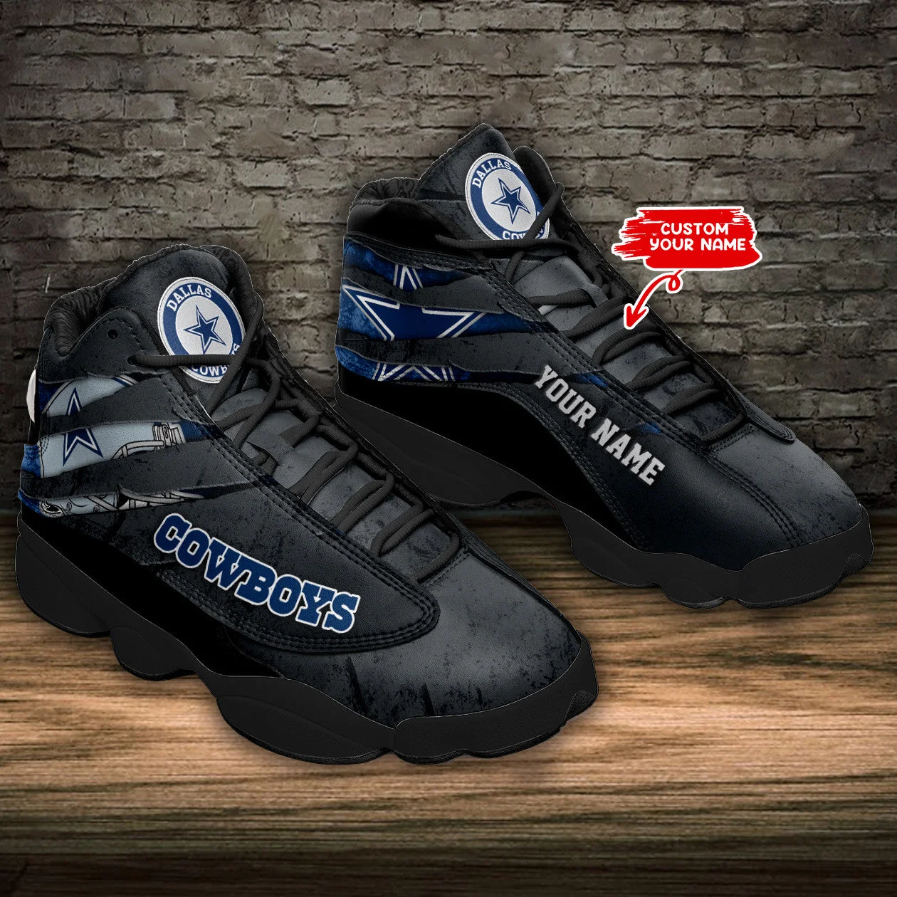 Dallas Cowboys NFL AJ13 Sneakers Shoes For Men And Women 14