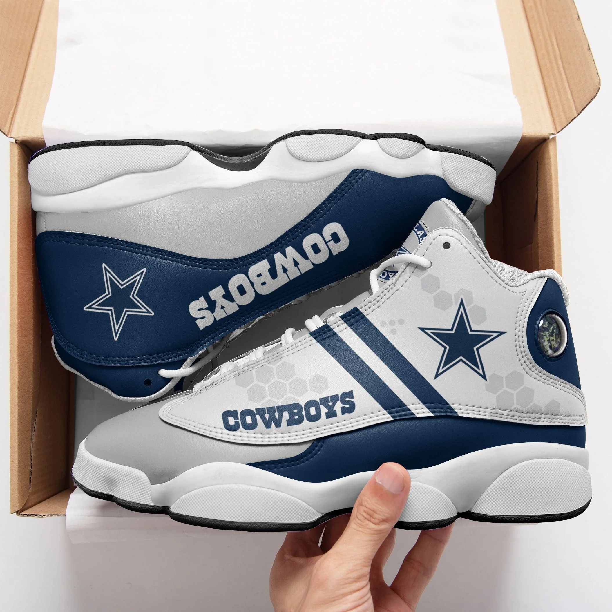 Dallas Cowboys NFL AJ13 Sneakers Shoes For Men And Women 18