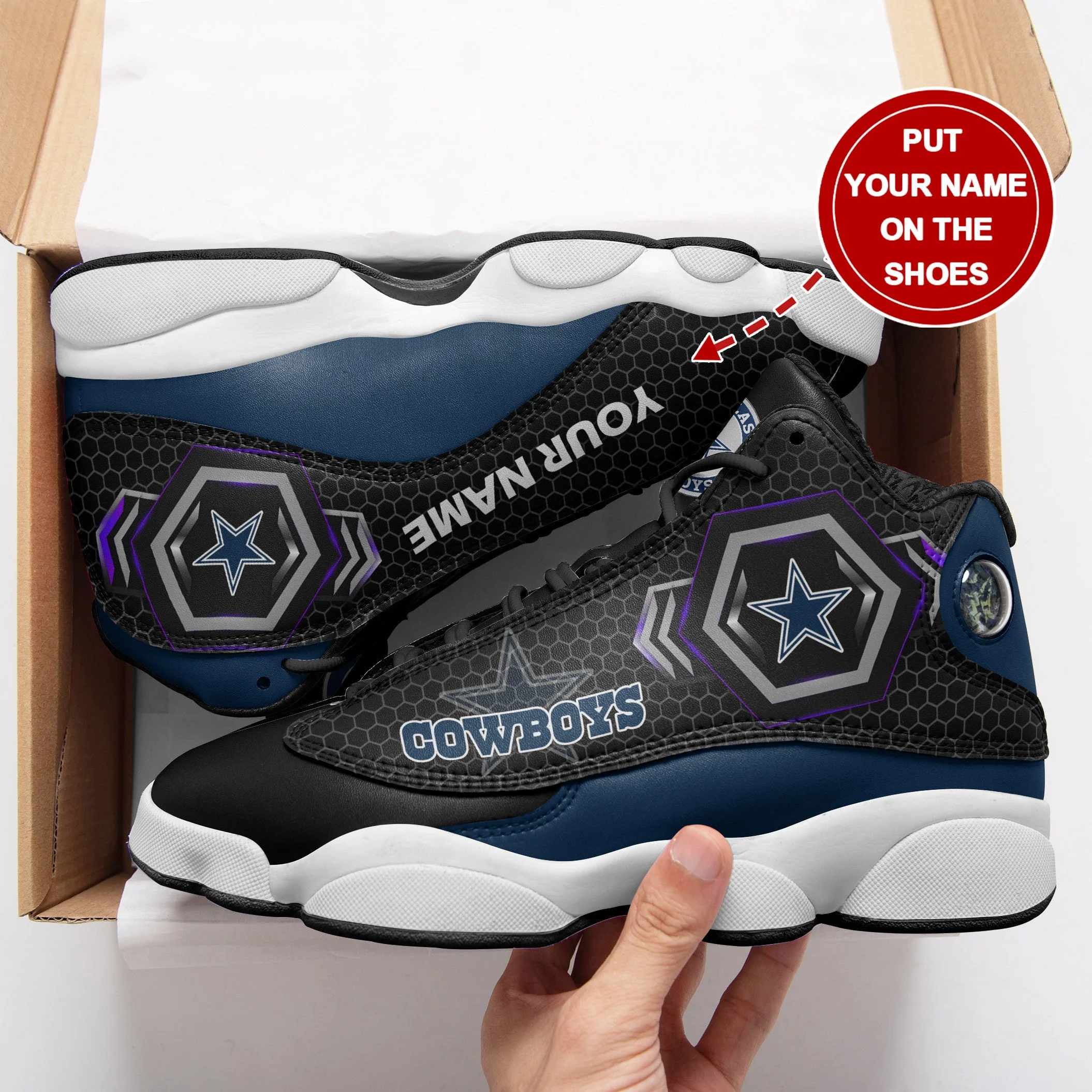 Dallas Cowboys NFL AJ13 Sneakers Shoes For Men And Women 148