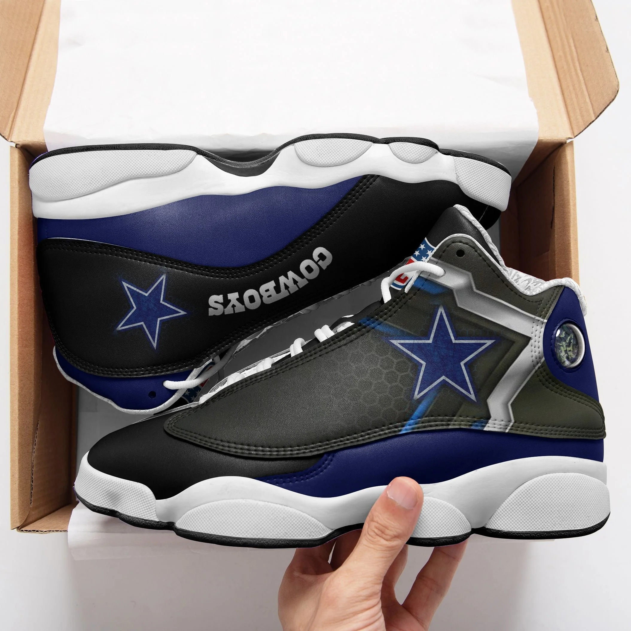Dallas Cowboys NFL AJ13 Sneakers Shoes For Men And Women 94 - Image 2