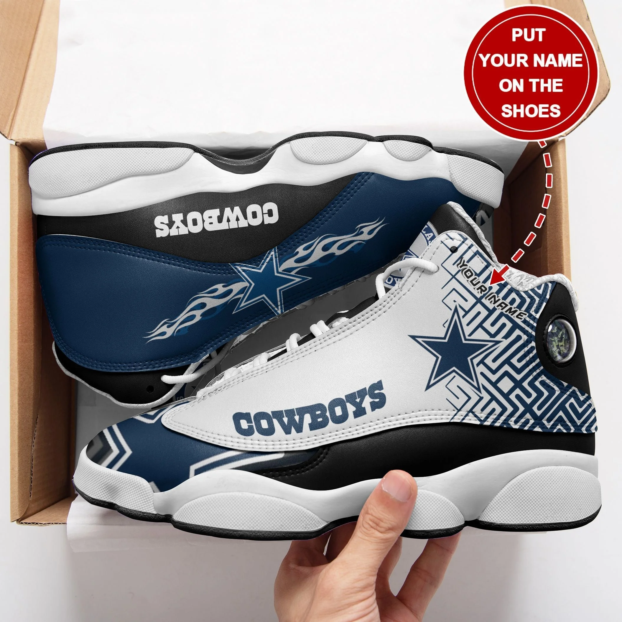 Dallas Cowboys NFL AJ13 Sneakers Shoes For Men And Women 65