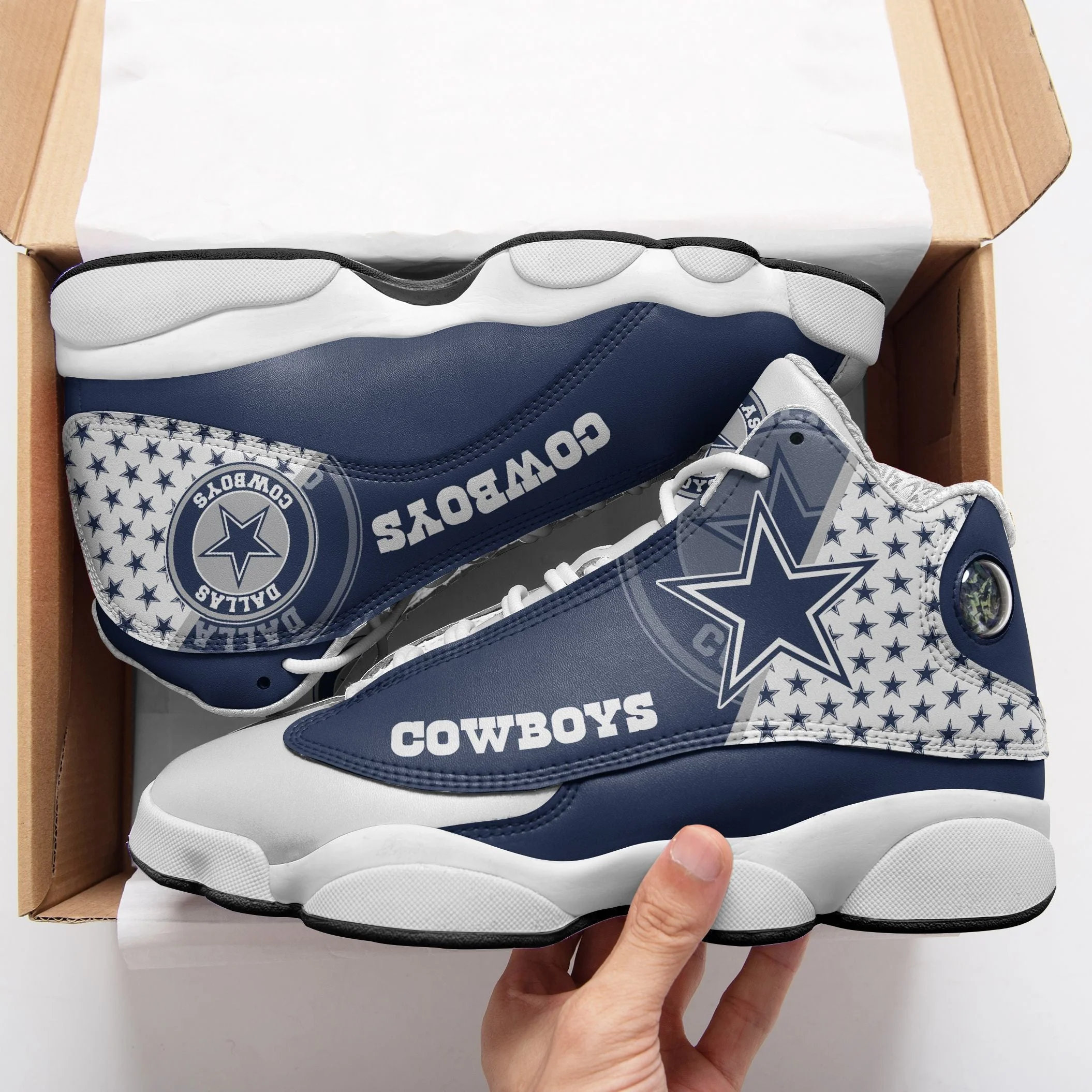 Dallas Cowboys NFL AJ13 Sneakers Shoes For Men And Women 6