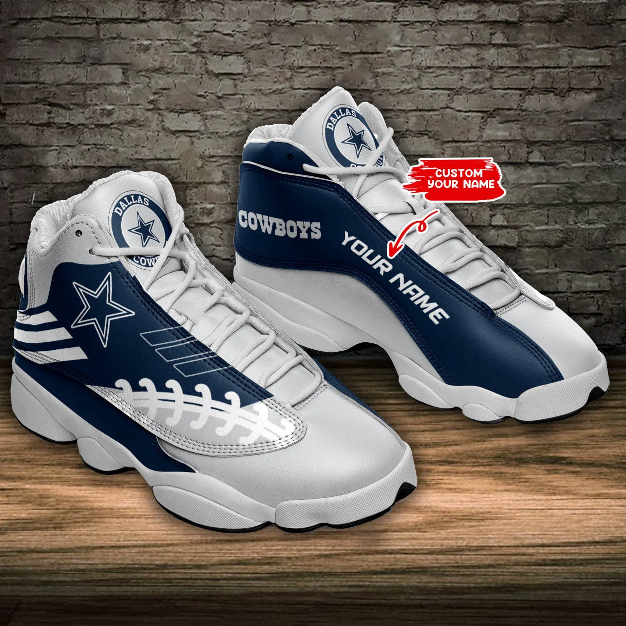 Dallas Cowboys NFL AJ13 Sneakers Shoes For Men And Women 44