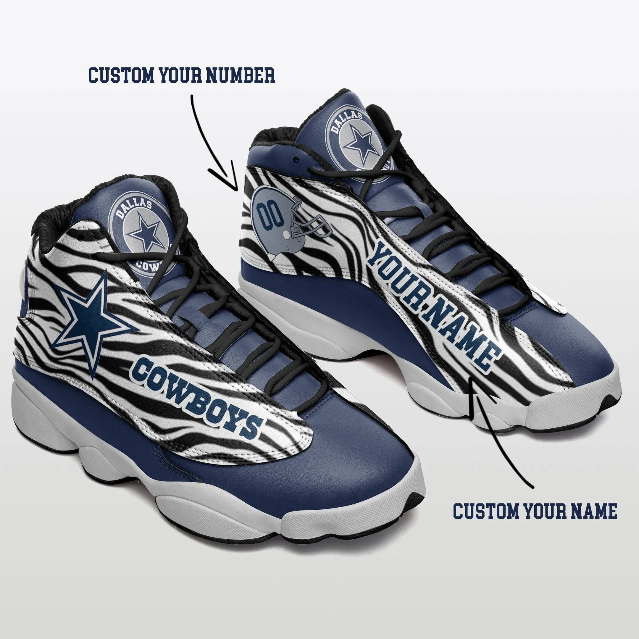 Dallas Cowboys NFL AJ13 Sneakers Shoes For Men And Women 31