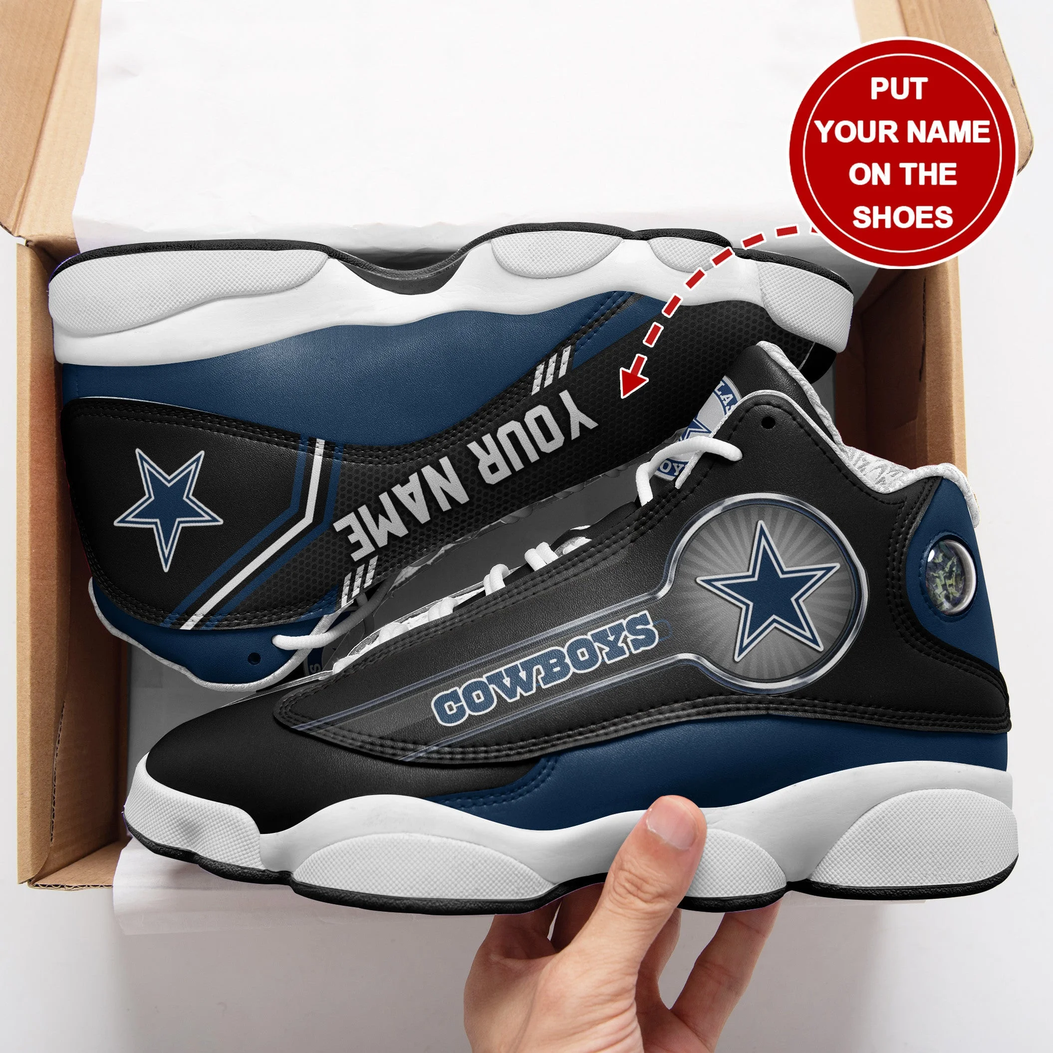 Dallas Cowboys NFL AJ13 Sneakers Shoes For Men And Women 29