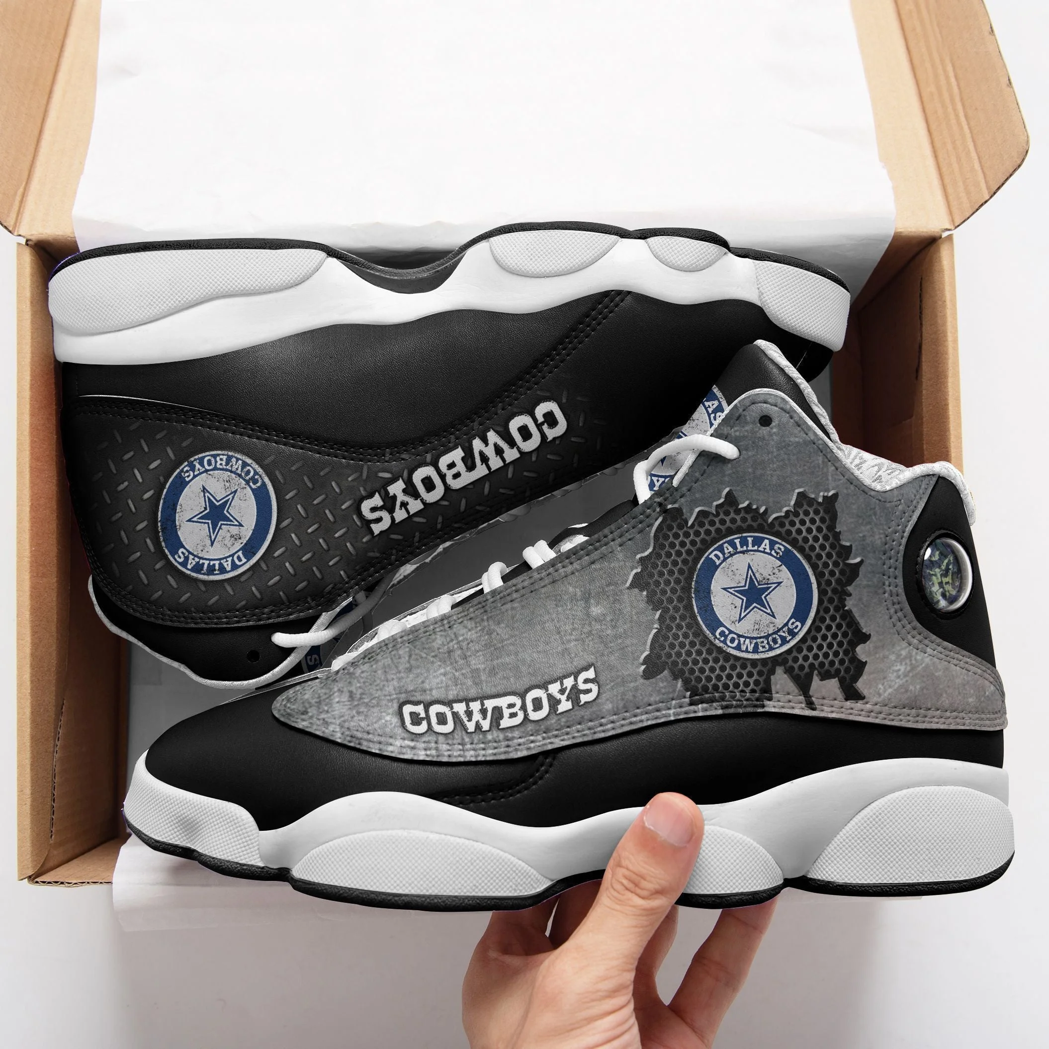 Dallas Cowboys NFL AJ13 Sneakers Shoes For Men And Women 28
