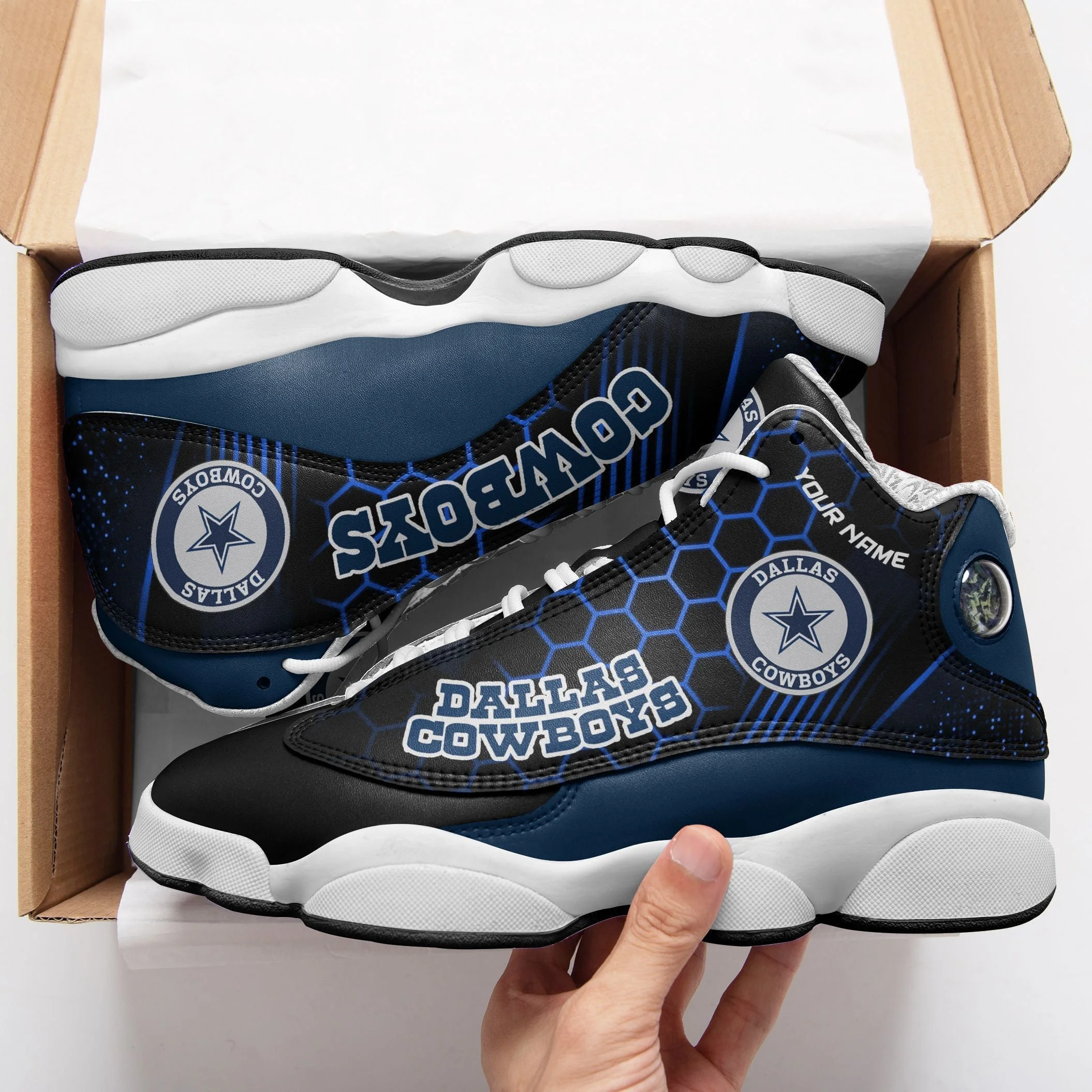 Dallas Cowboys NFL AJ13 Sneakers Shoes For Men And Women 48
