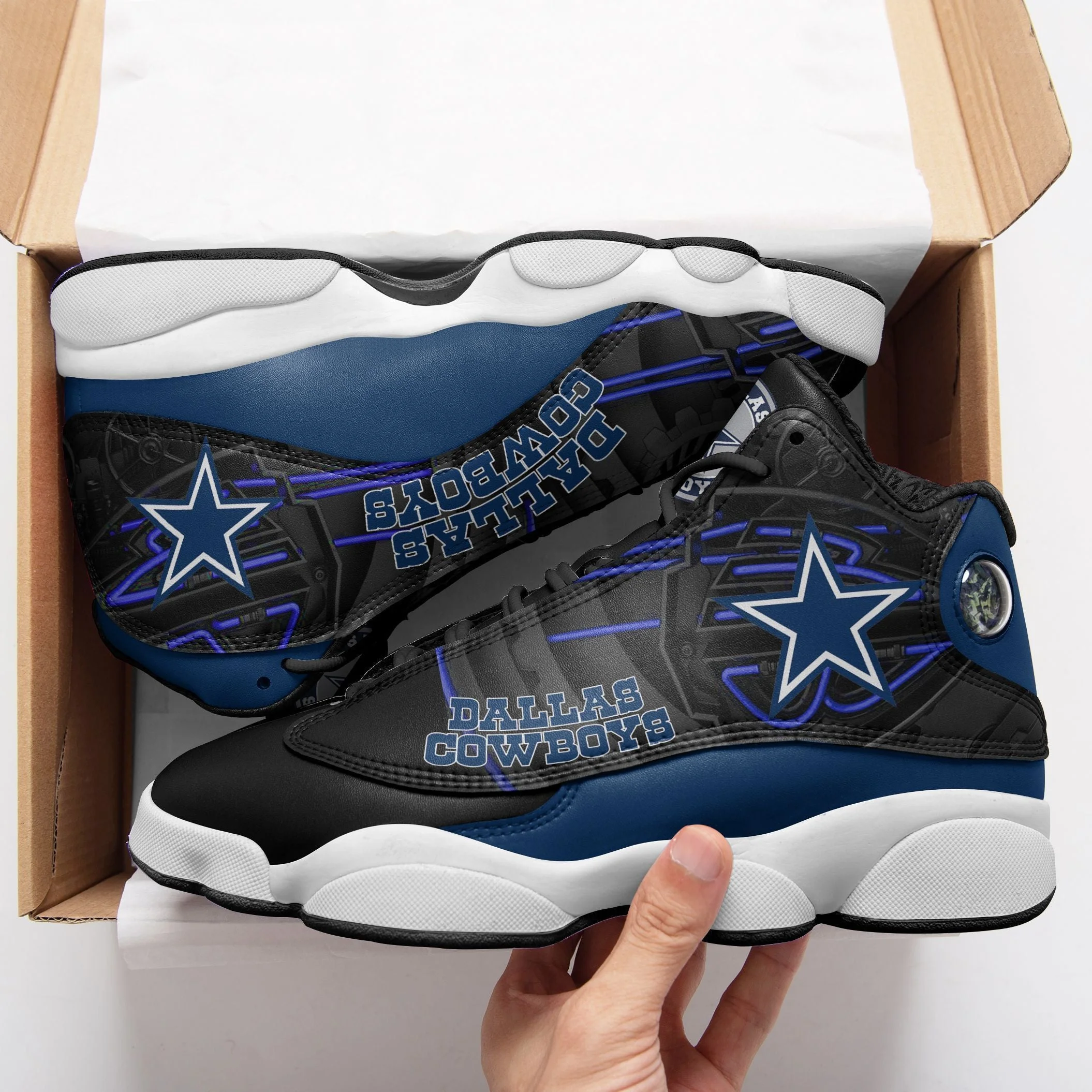 Dallas Cowboys NFL AJ13 Sneakers Shoes For Men And Women 3