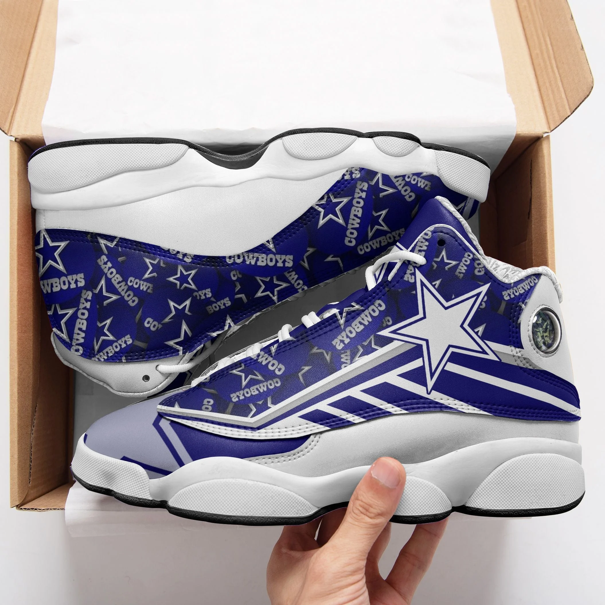 Dallas Cowboys NFL AJ13 Sneakers Shoes For Men And Women 27