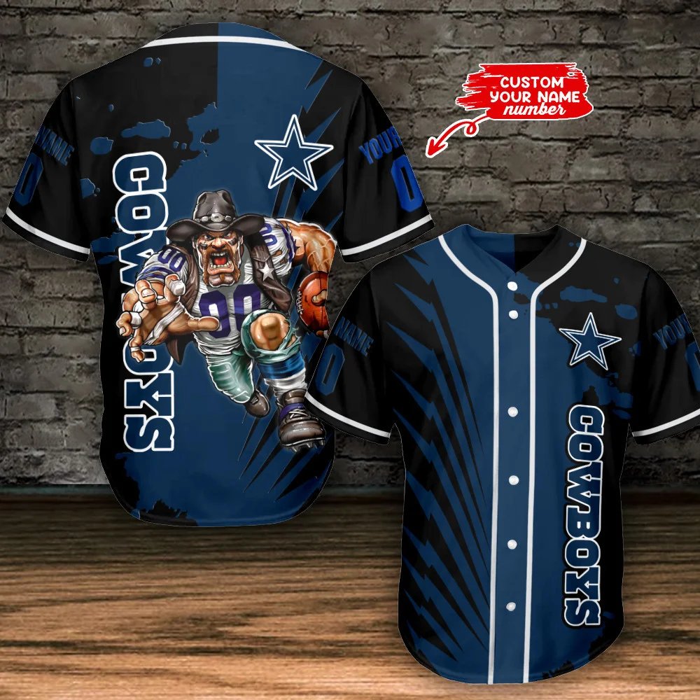 Dallas Cowboys Personalized Baseball Jersey 502
