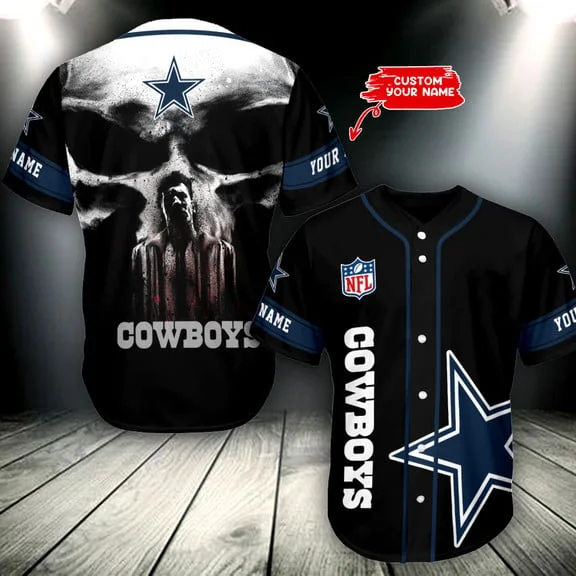Dallas Cowboys Personalized Baseball Jersey Azcbjs321