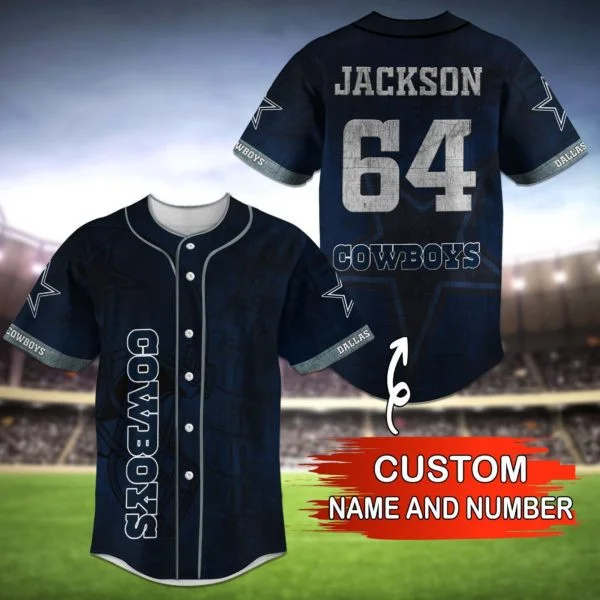 Dallas Cowboys Personalized Baseball Jersey 81