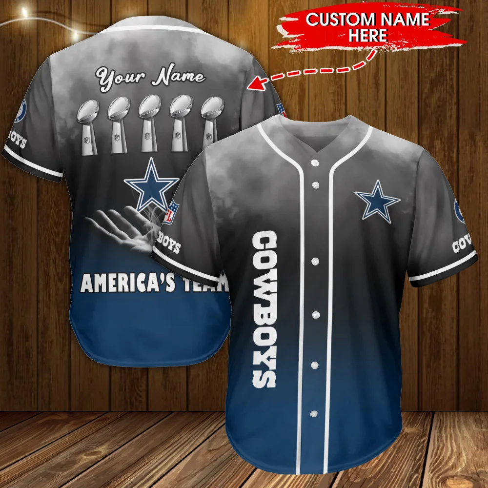 Dallas Cowboys Personalized Baseball Jersey 547