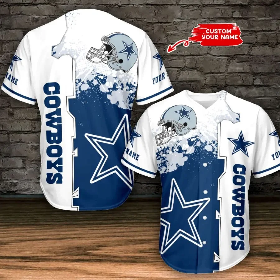 Dallas Cowboys Personalized Baseball Jersey 852