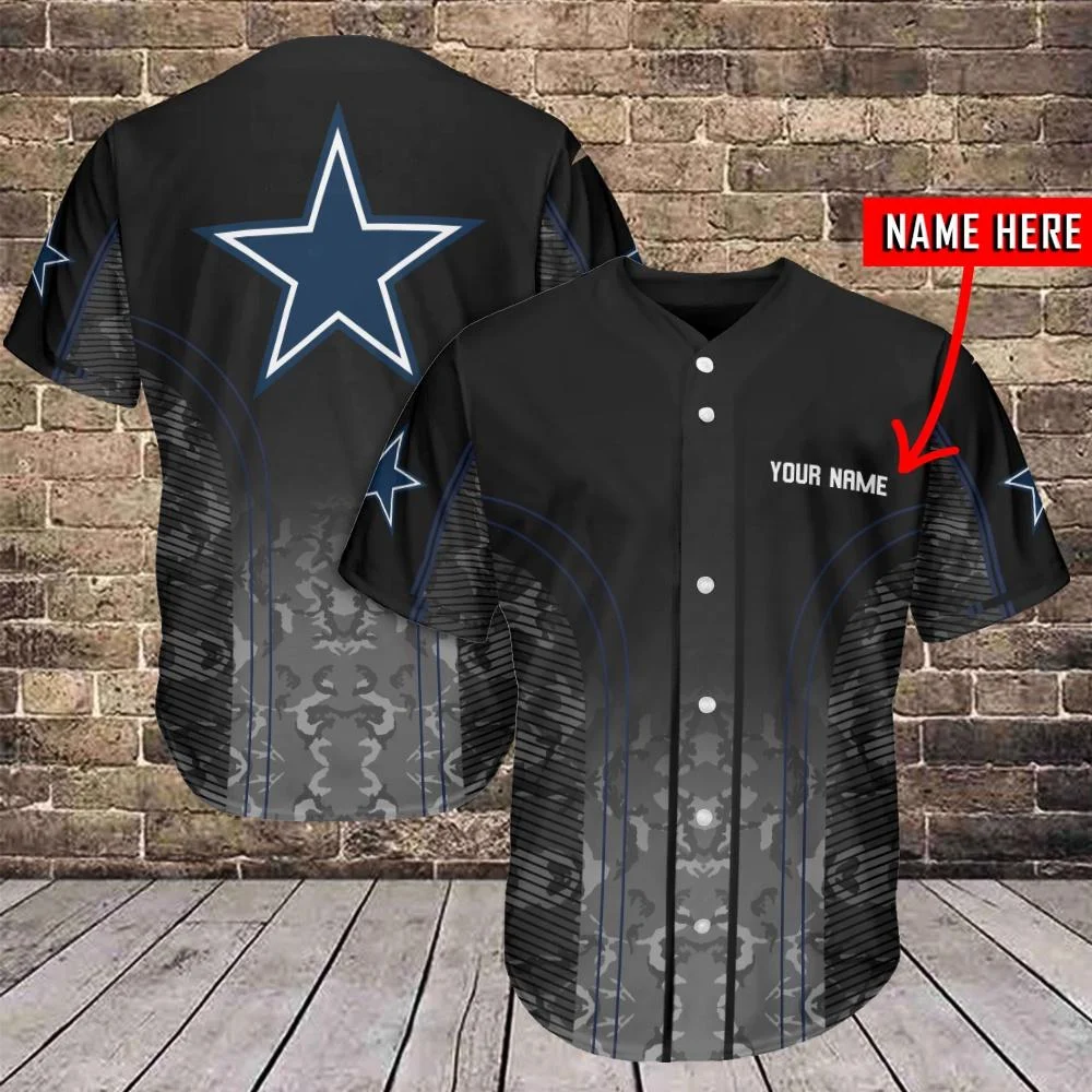 Dallas Cowboys Personalized Baseball Jersey Azcbjs342