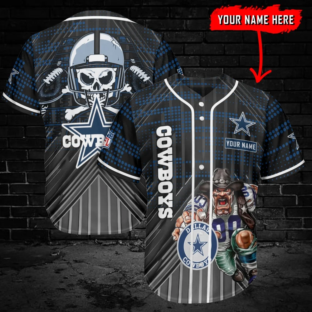 Dallas Cowboys Personalized Baseball Jersey 1005