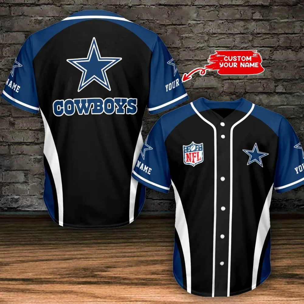 Dallas Cowboys Personalized Baseball Jersey 721