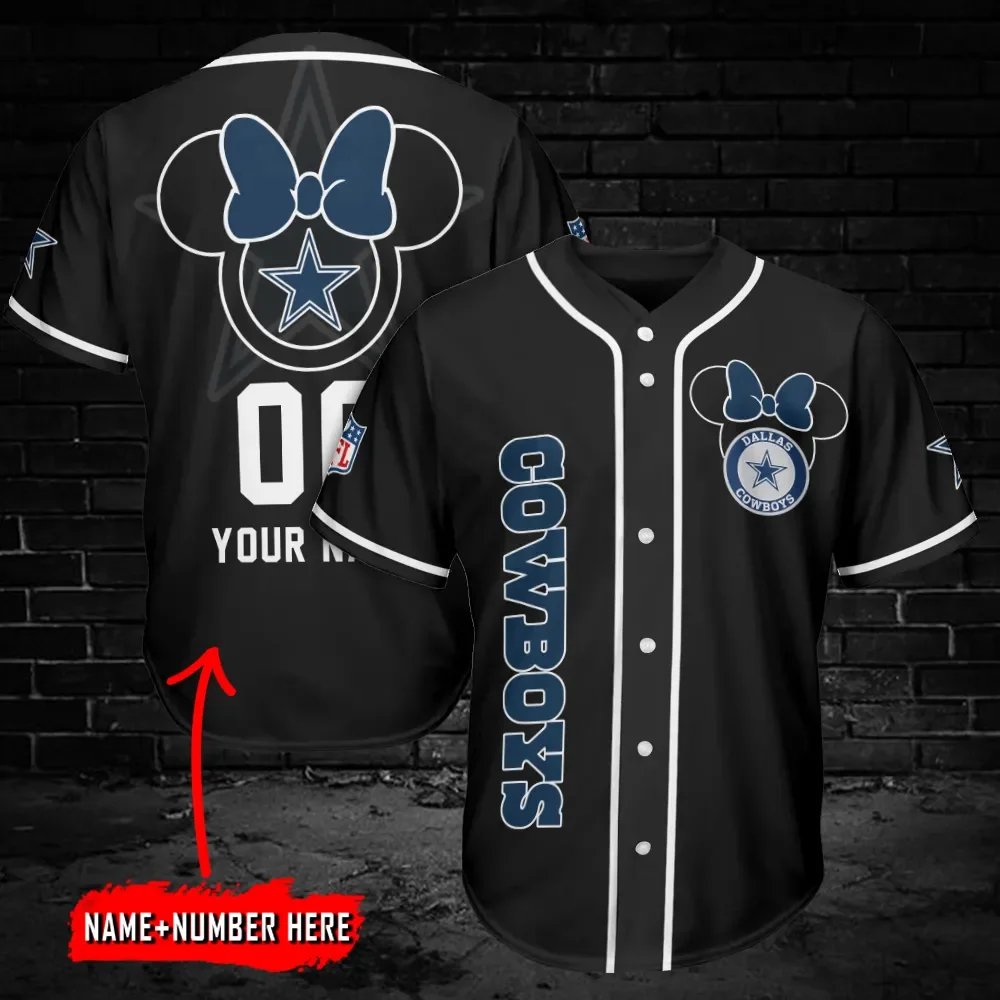 Dallas Cowboys Personalized Baseball Jersey Azc29