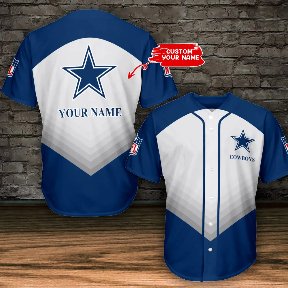 Dallas Cowboys Personalized Baseball Jersey Azc22