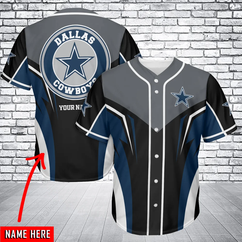 Dallas Cowboys Personalized Baseball Jersey Azc25