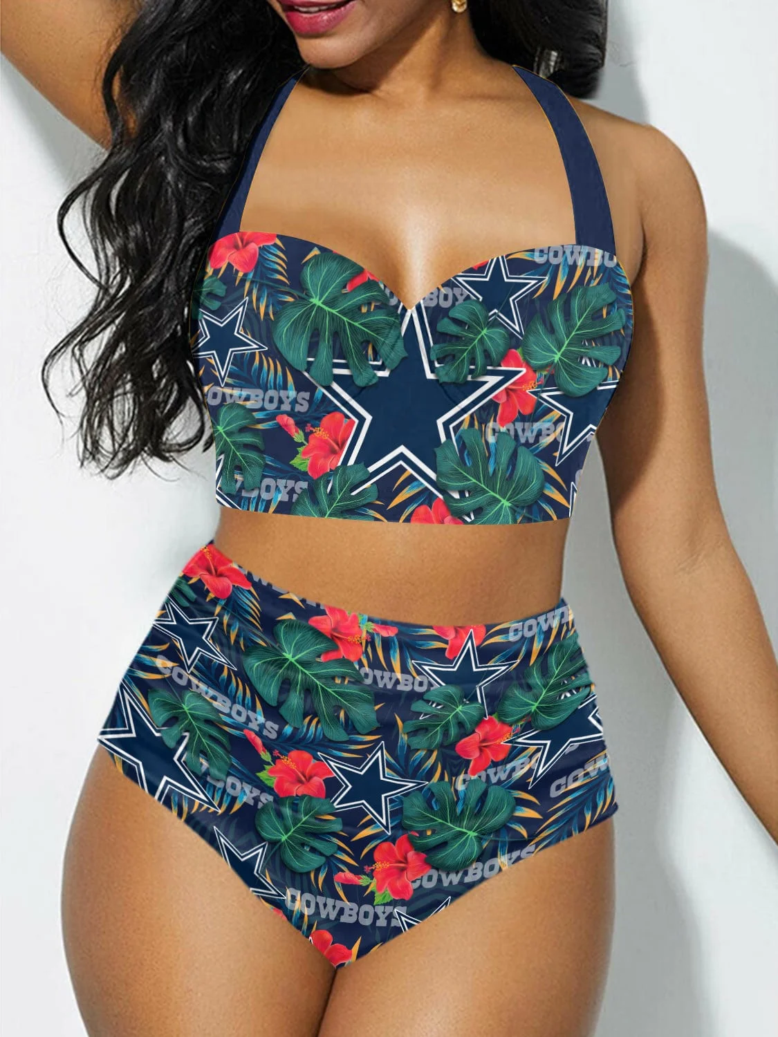 Dallas Cowboys Sexy Print Bikini Swimsuit St1496