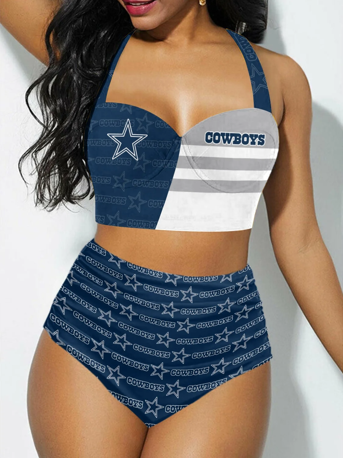 Dallas Cowboys Sexy Print Bikini Swimsuit St6811