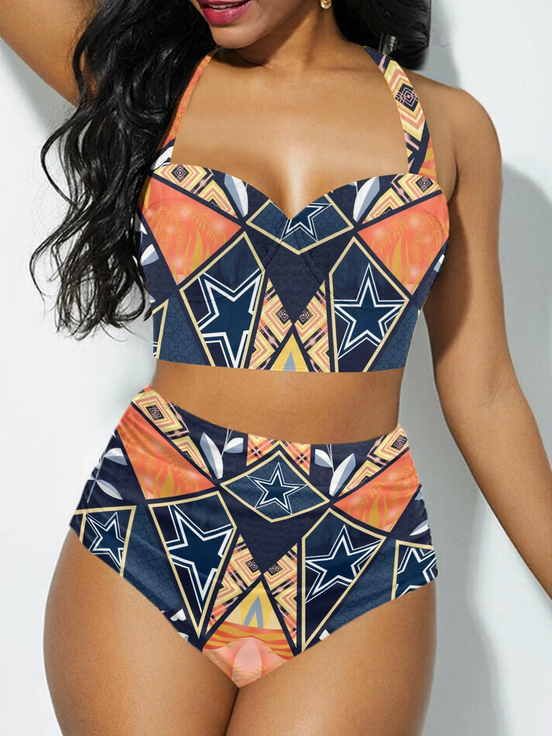 Dallas Cowboys Sexy Print Bikini Swimsuit St5530