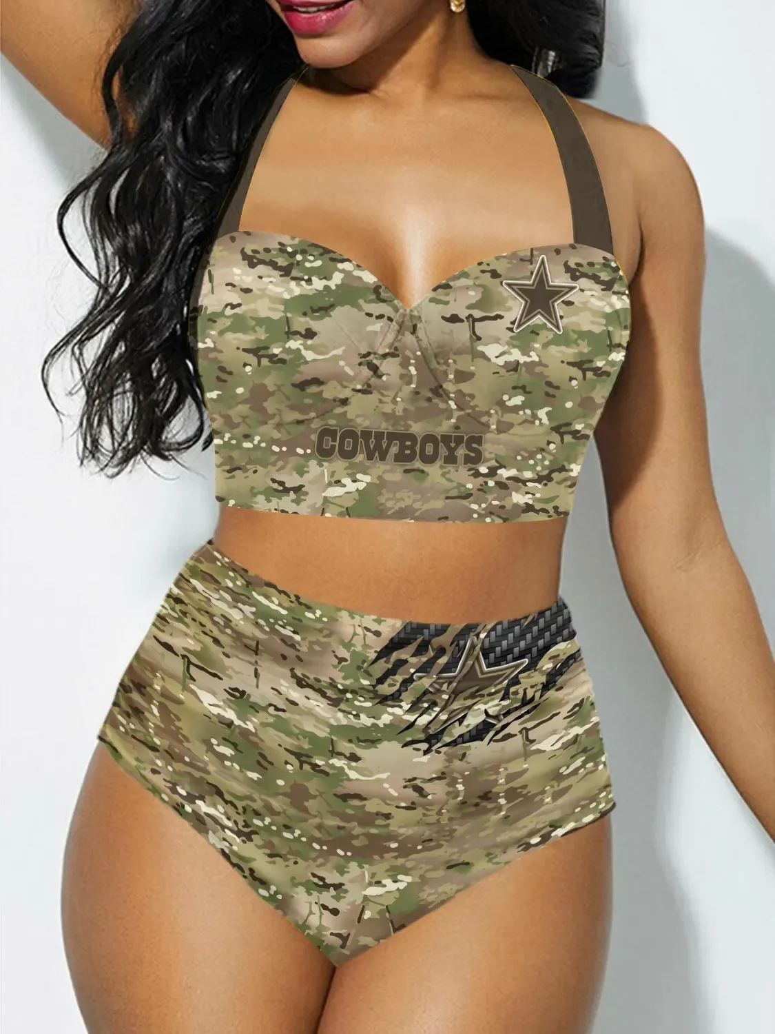 Dallas Cowboys Sexy Print Bikini Swimsuit St2586