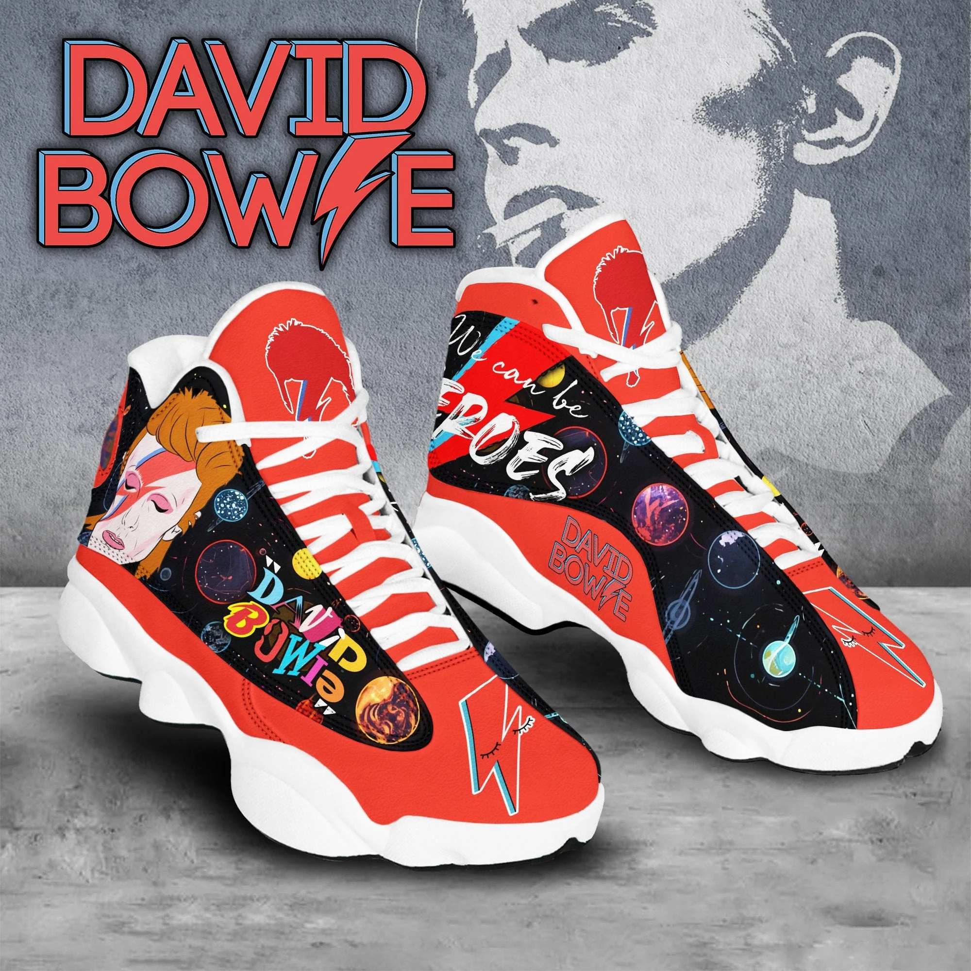 David Bowie AJ13 Sneakers Shoes For Men And Women