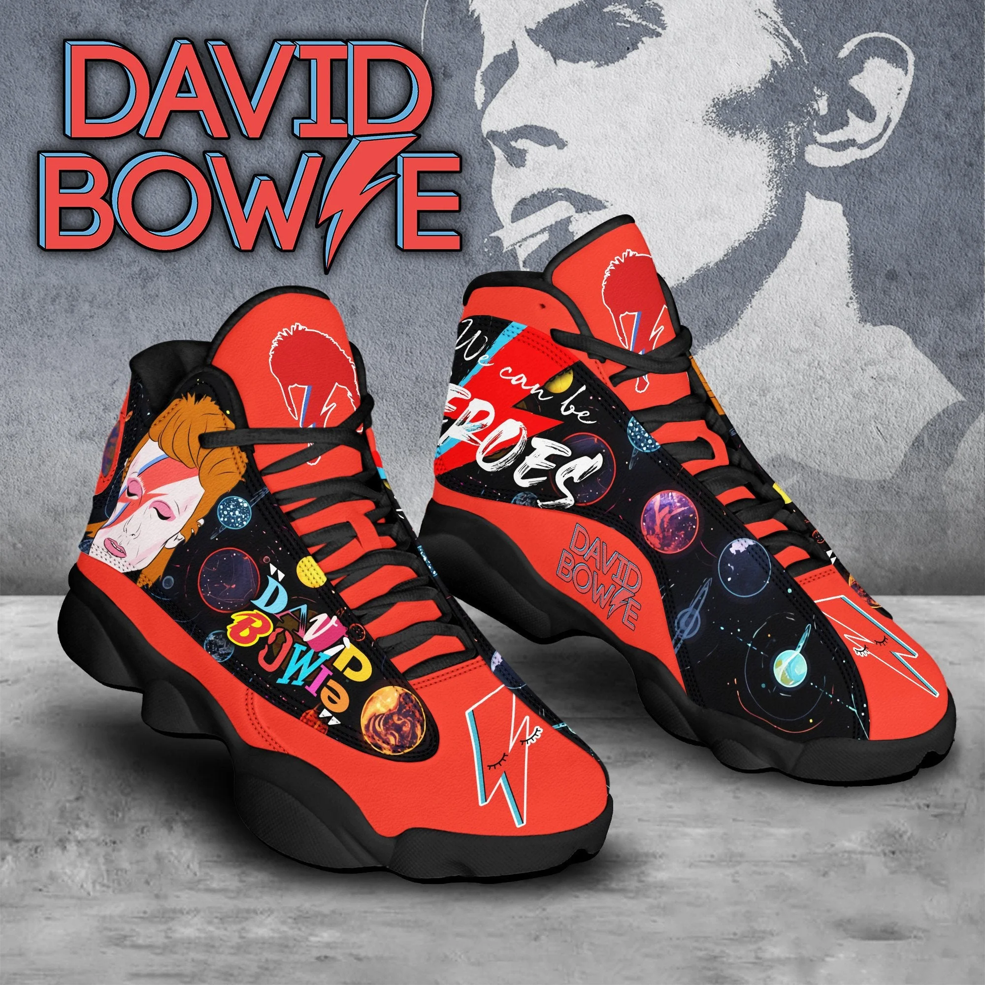 David Bowie AJ13 Sneakers Shoes For Men And Women 2