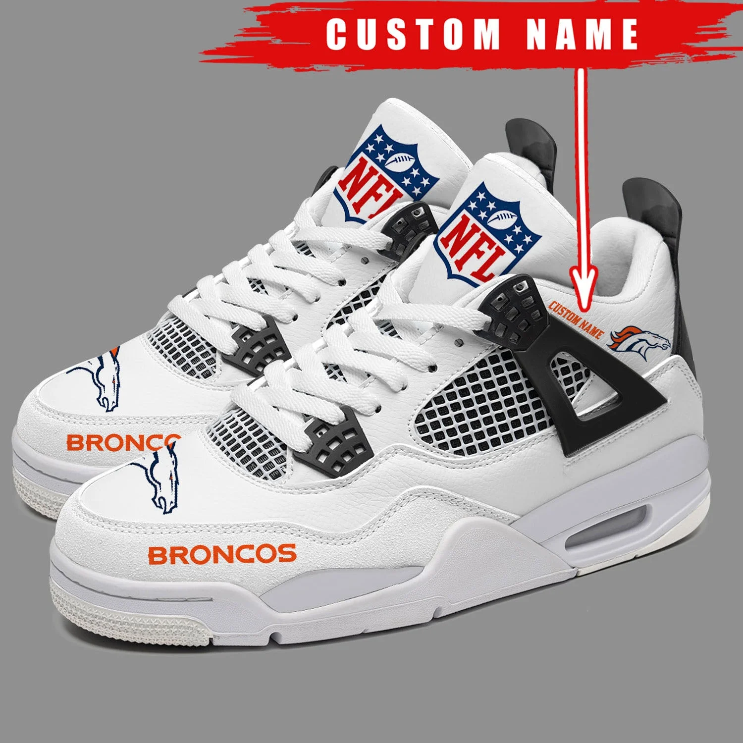 Denver Broncos AJ4 Sneakers 3