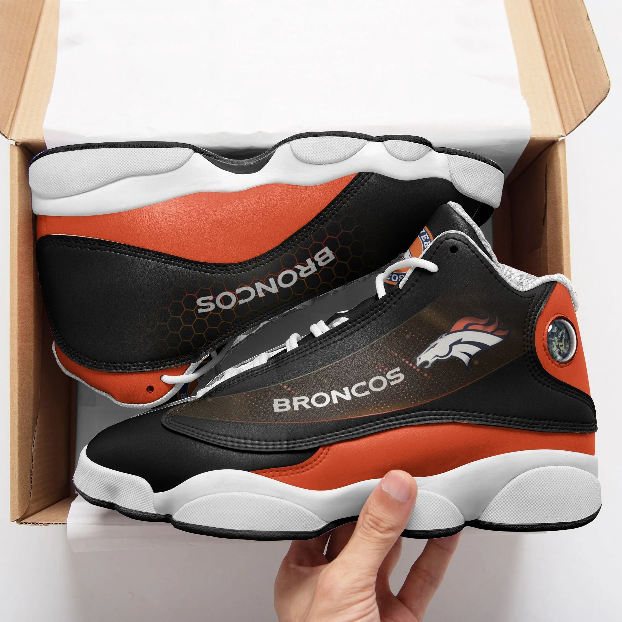Denver Broncos NFL AJ13 Sneakers Shoes For Men And Women 2