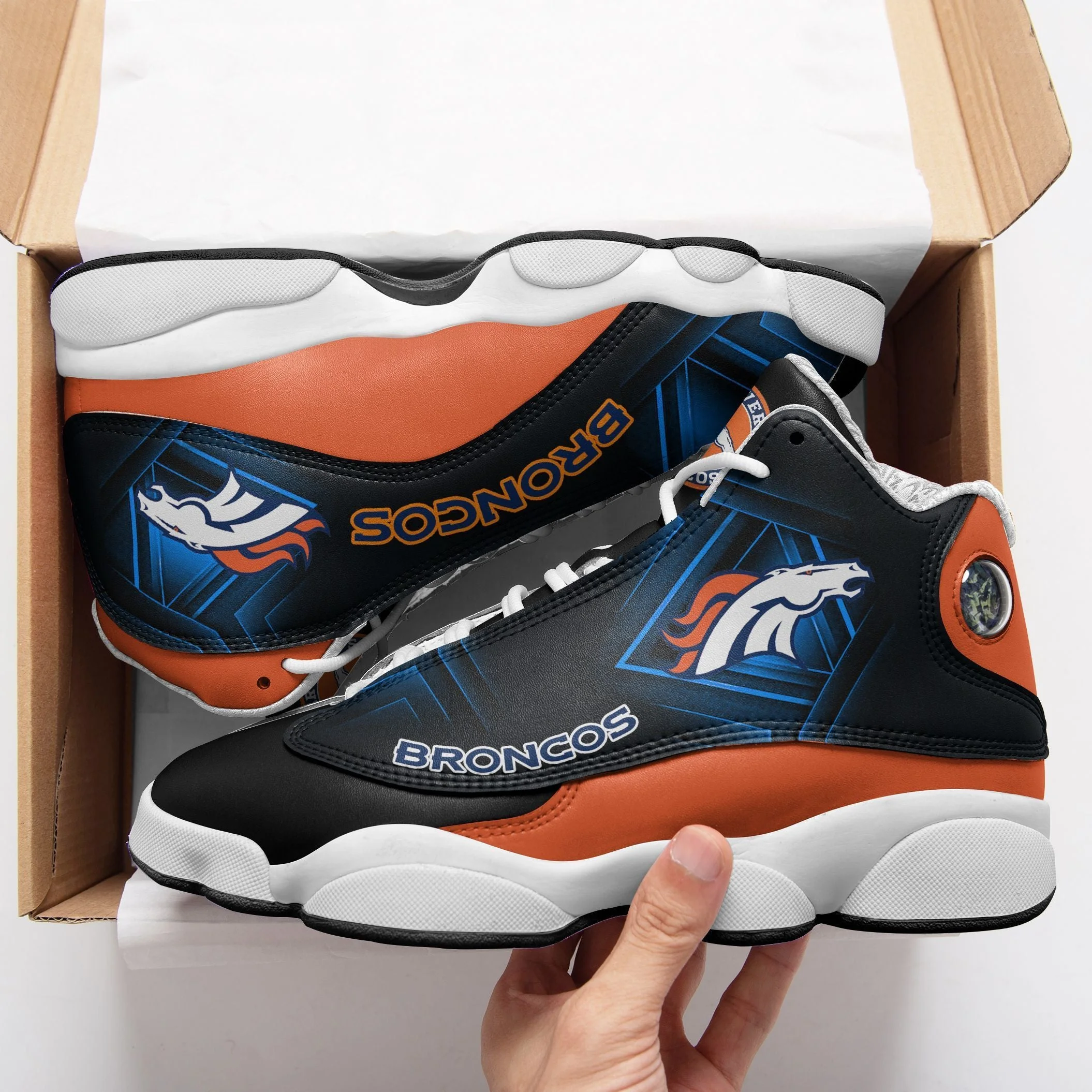 Denver Broncos NFL AJ13 Sneakers Shoes For Men And Women 18