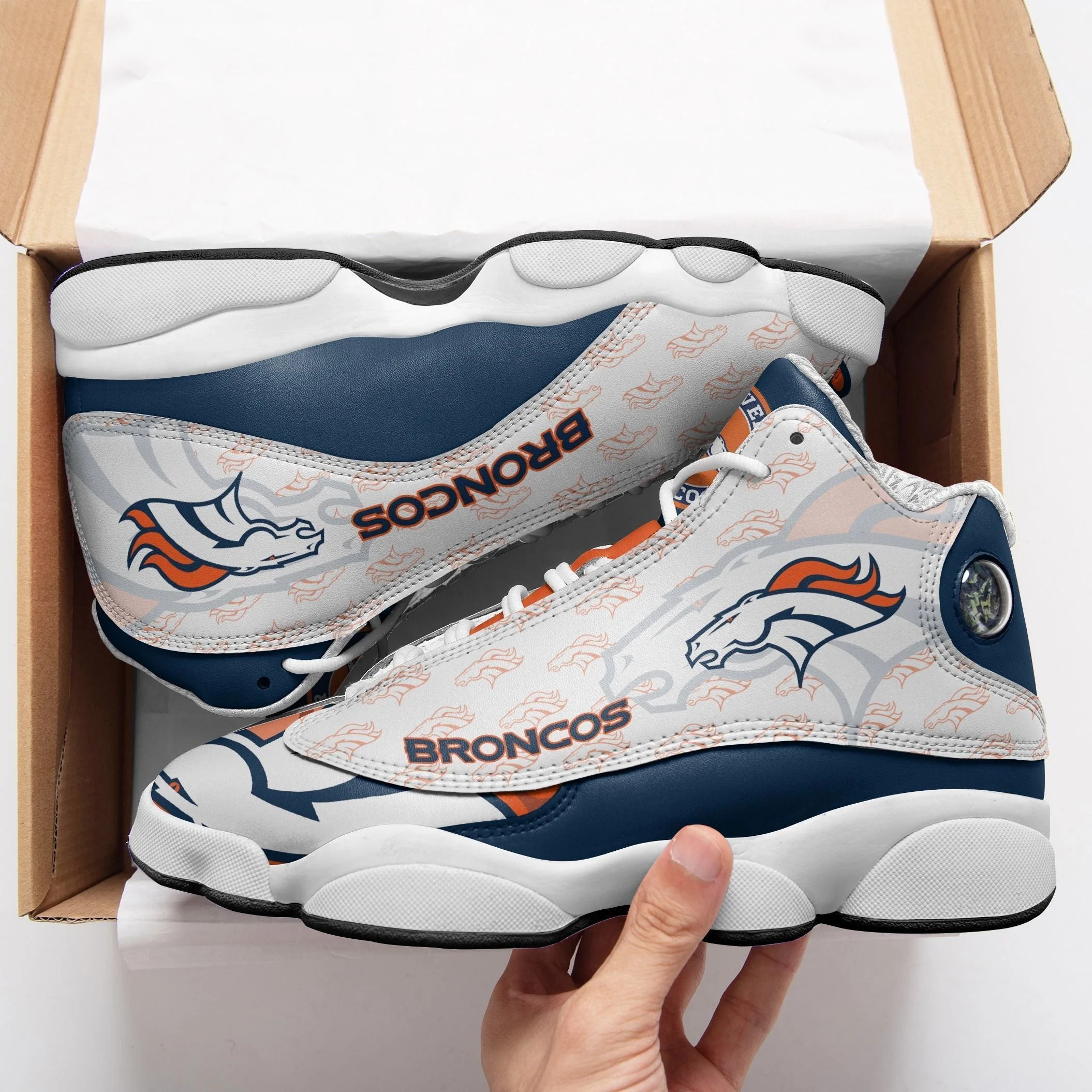 Denver Broncos NFL AJ13 Sneakers Shoes For Men And Women 28