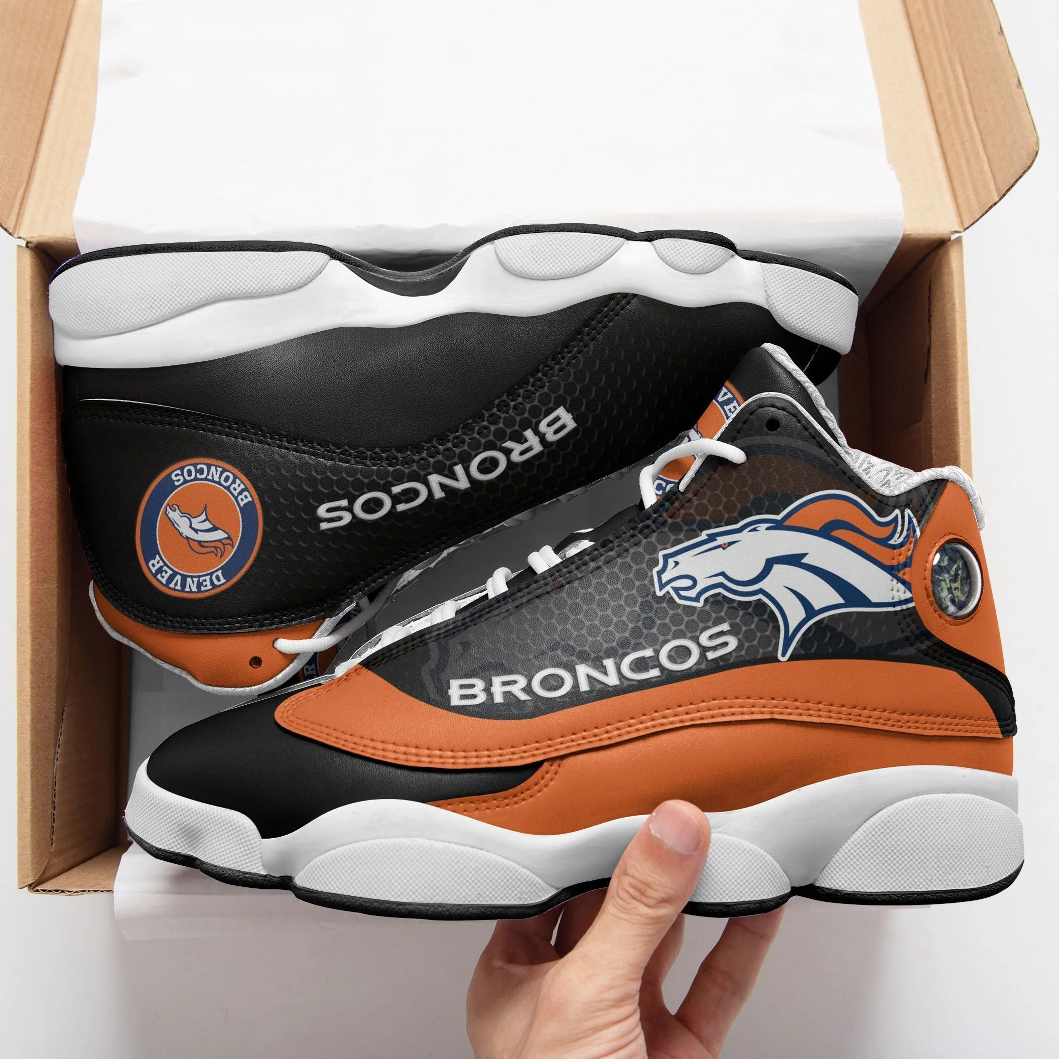 Denver Broncos NFL AJ13 Sneakers Shoes For Men And Women 6