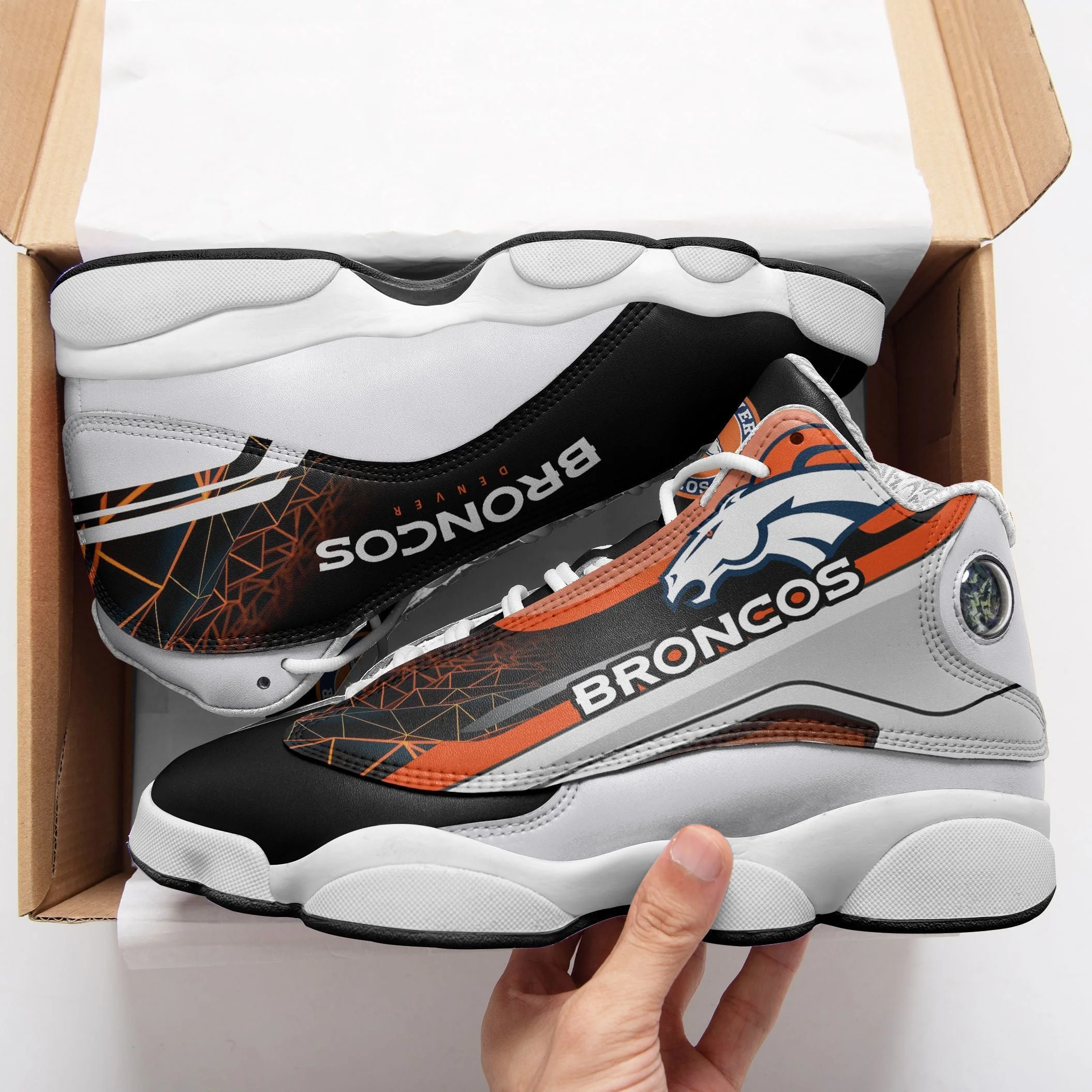Denver Broncos NFL AJ13 Sneakers Shoes For Men And Women 4