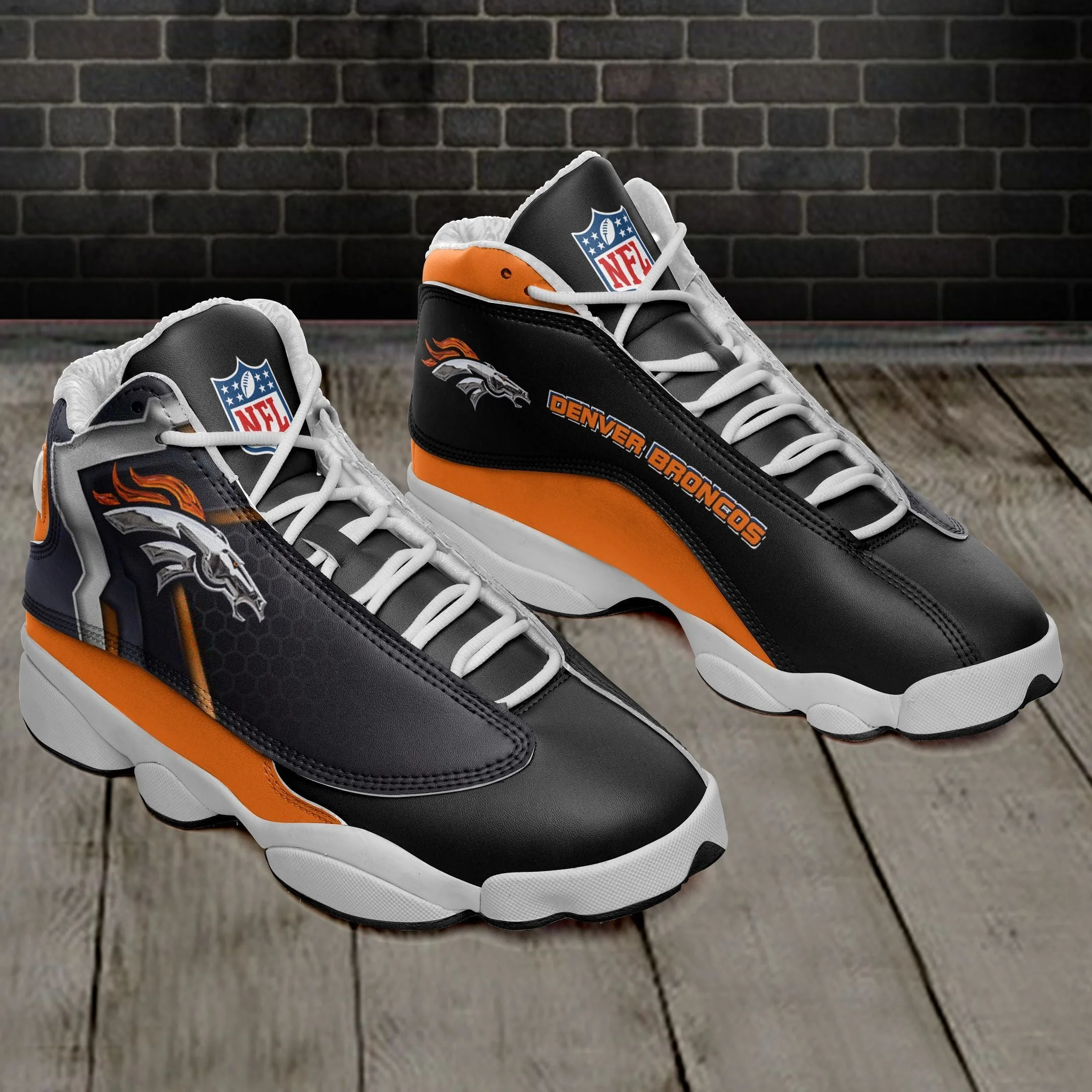 Denver Broncos NFL AJ13 Sneakers Shoes For Men And Women 26