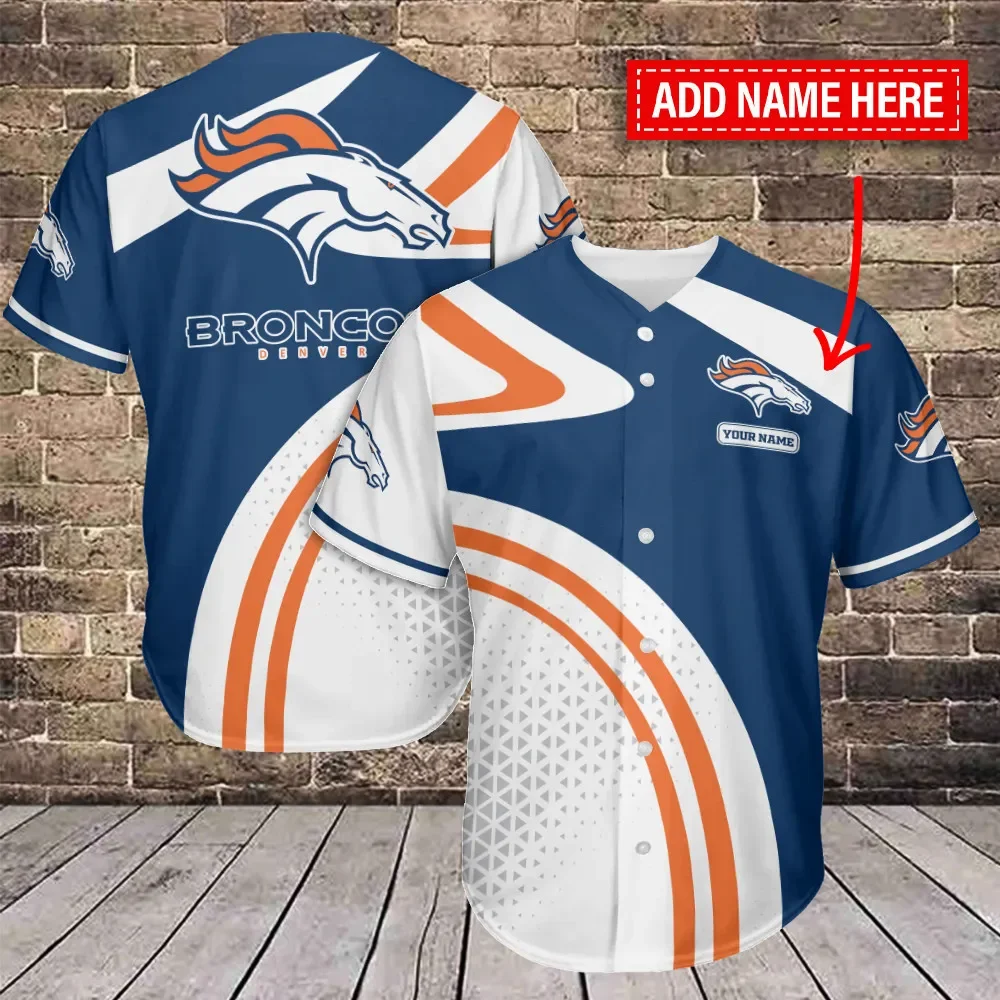 Denver Broncos Personalized Baseball Jersey 455